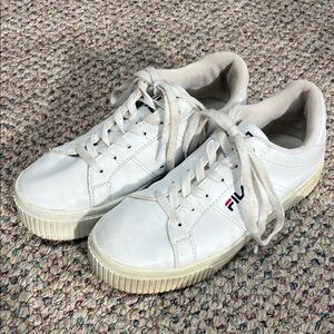 Fila White Leather Sneakers